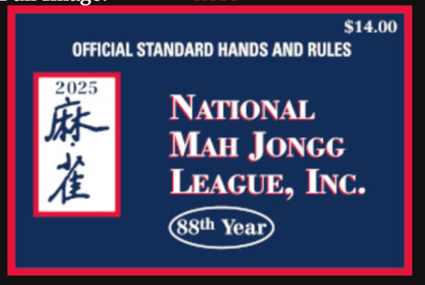 2025 National Mah Jongg League Card- When we get our cards from the league, we will put up for purchase - Image 2